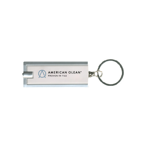 Turbo White Flashlight Key Holder-American Olean w/Tagline Flat