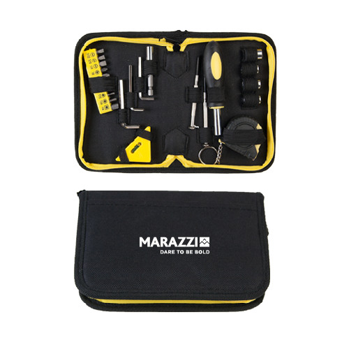 Compact 23 Piece Tool Set-Marazzi Logo w/Tagline