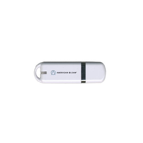 USB White Pen Drive 4G-American Olean Flat