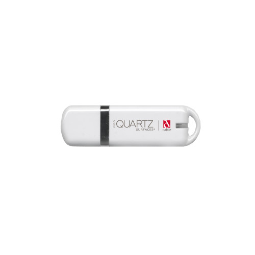 USB White Pen Drive 4G-ONE Quartz Horizontal