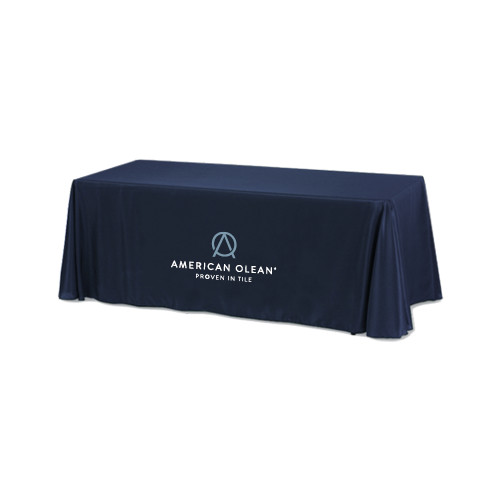 Navy 6 foot Table Throw-American Olean w/Tagline