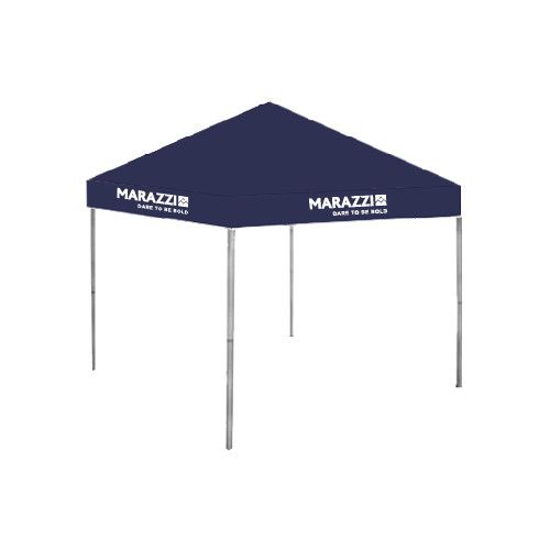 9 ft x 9 ft Navy Tent-Marazzi Logo w/Tagline