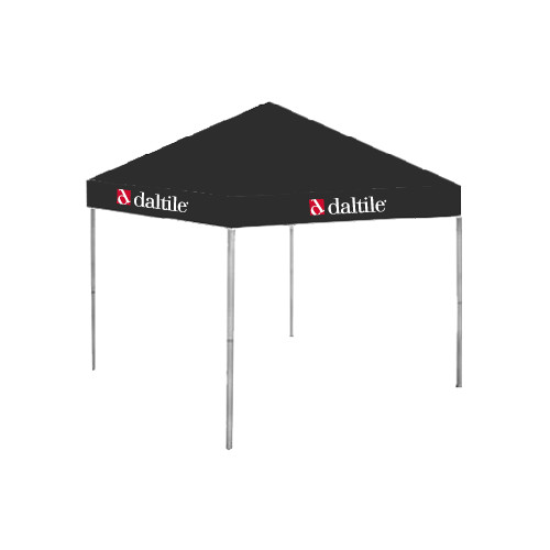 9 ft x 9 ft Black Tent-Daltile Flat Logo