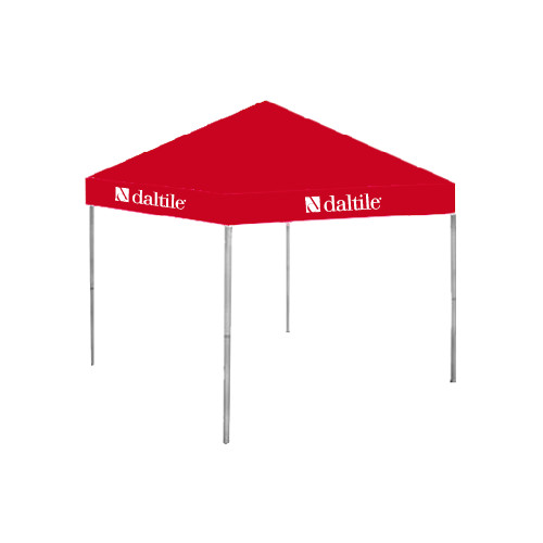 9 ft x 9 ft Red Tent-Daltile Flat Logo