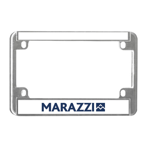 Metal Motorcycle License Plate Frame in Chrome-Marazzi