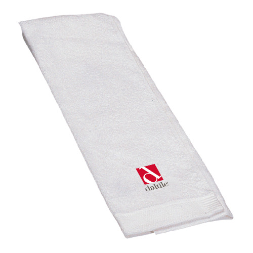 White Golf Towel-Daltile Stacked Logo