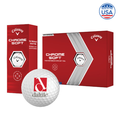 Callaway Chrome Soft Golf Balls 12/pkg-Daltile Stacked Logo
