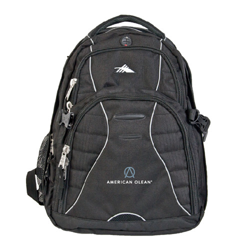 High Sierra Black Swerve Computer Backpack-American Olean