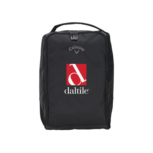 Callaway Clubhouse Black Golf Shoe Bag-Daltile Stacked Logo