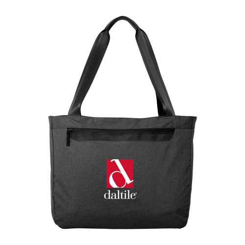 Executive Graphite Heather Laptop Tote-Daltile Stacked Logo