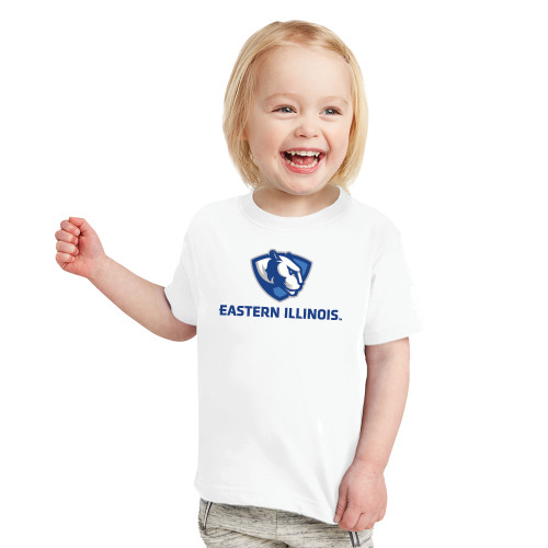  Toddler White T Shirt - Eastern Illinois Logo
