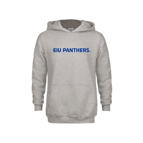  Youth Grey Fleece Hood - EIU Panthers