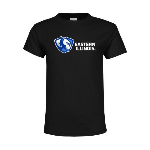  Youth Black T Shirt - Eastern Illinois Horizontal