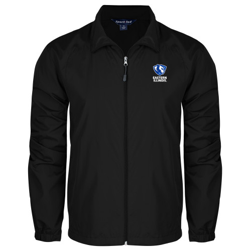  Black Full Zip Wind Jacket - EIU Primary Logo