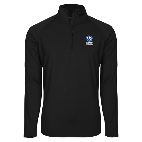  Sport Tek Black Sport Wick Stretch 1/2 Zip Pullover - EIU Primary Logo