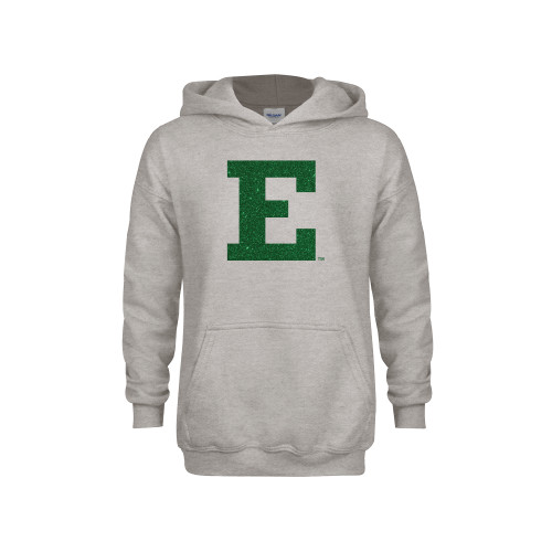  Youth Grey Fleece Hood - S - Kelly Green