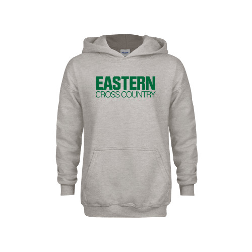  Youth Grey Fleece Hood - Cross Country - Eastern Michigan