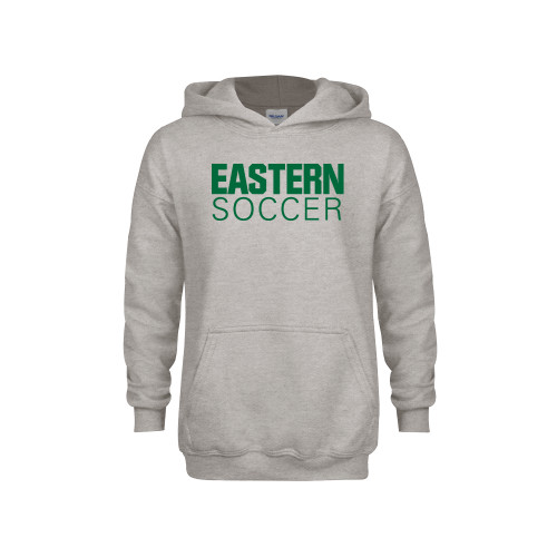  Youth Grey Fleece Hood - Soccer - Eastern Michigan