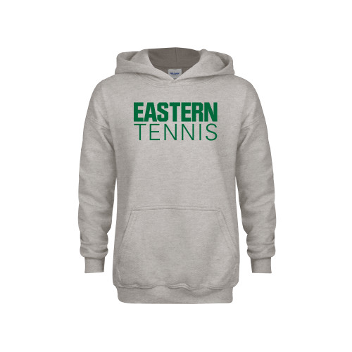  Youth Grey Fleece Hood - Tennis - Eastern Michigan