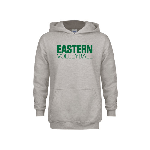  Youth Grey Fleece Hood - Volleyball - Eastern Michigan