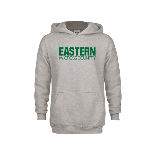 Youth Grey Fleece Hood - Womens Cross Country - Eastern Michigan