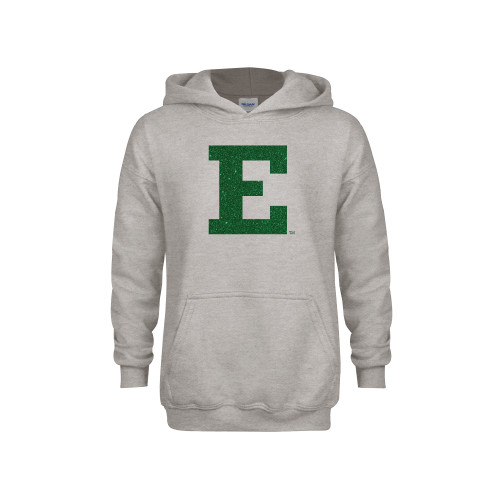  Youth Grey Fleece Hood - S - Kelly Green