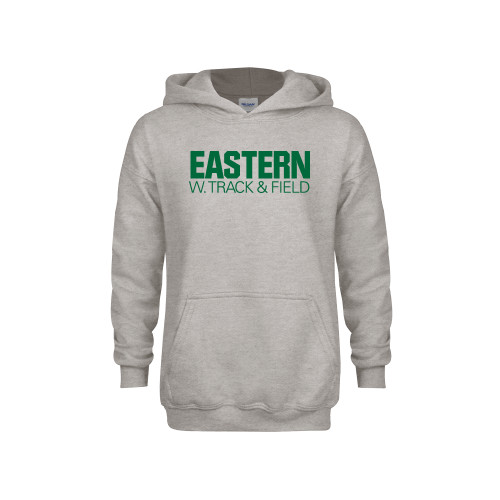  Youth Grey Fleece Hood - Womens Track and Field - Eastern Michigan