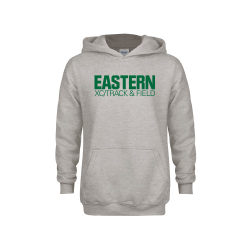  Youth Grey Fleece Hood - XC/Track and Field - Eastern Michigan