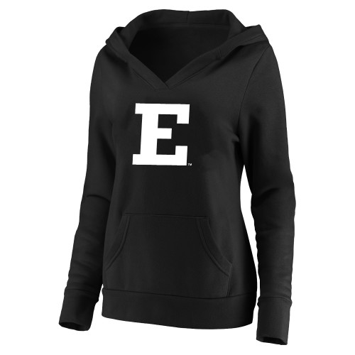  Womens Plus Black Hoodie - Eastern Michigan Athletic Mark