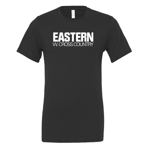  Bella + Canvas Black Jersey Cotton T Shirt - Womens Cross Country - Eastern Michigan