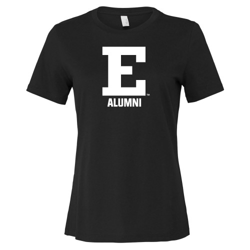  Bella + Canvas Womens Black Relaxed Cotton T Shirt - Alumni - Eastern Michigan