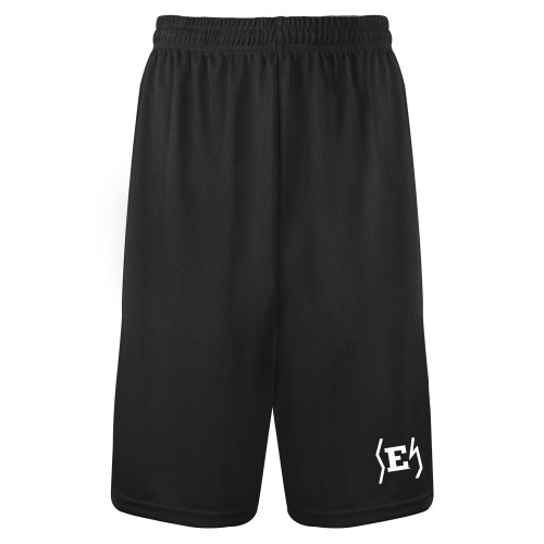  Black Performance Classic 9 Inch Short - Eastern Michigan Secondary Athletic Mark