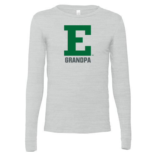  Bella + Canvas Ash Grey Jersey Cotton Long Sleeve T Shirt - Grandpa - Eastern Michigan