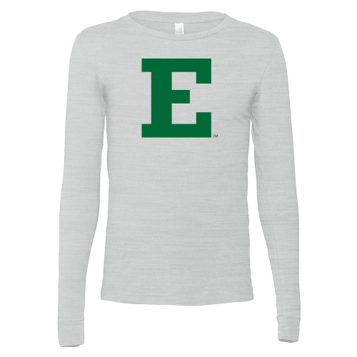  Bella + Canvas Ash Grey Jersey Cotton Long Sleeve T Shirt - Eastern Michigan Athletic Mark