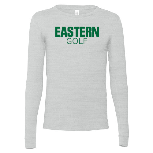  Bella + Canvas Ash Grey Jersey Cotton Long Sleeve T Shirt - Golf - Eastern Michigan