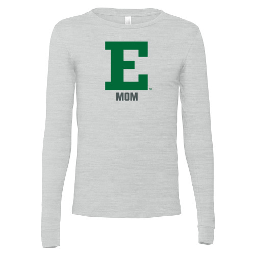  Bella + Canvas Ash Grey Jersey Cotton Long Sleeve T Shirt - Mom - Eastern Michigan
