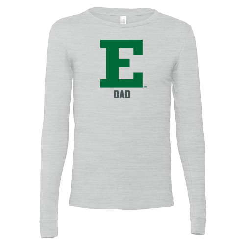  Bella + Canvas Ash Grey Jersey Cotton Long Sleeve T Shirt - Dad - Eastern Michigan