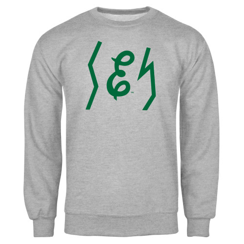  Grey Fleece Crew - Eastern Michigan Secondary Athletic Mark Script E