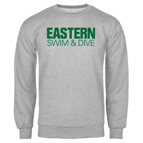  Grey Fleece Crew - Swim and Dive - Eastern Michigan