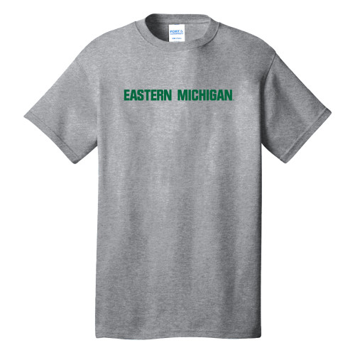  Extended Athletic Heather T Shirt - Eastern Michigan Athletic Wordmark