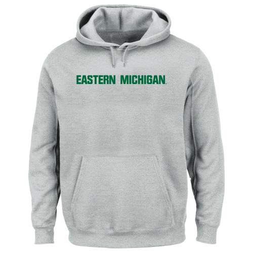  Extended Heather Grey Hoodie - Eastern Michigan Athletic Wordmark