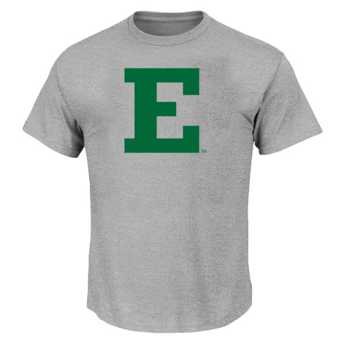  Tall Heather Grey T Shirt - Eastern Michigan Athletic Mark