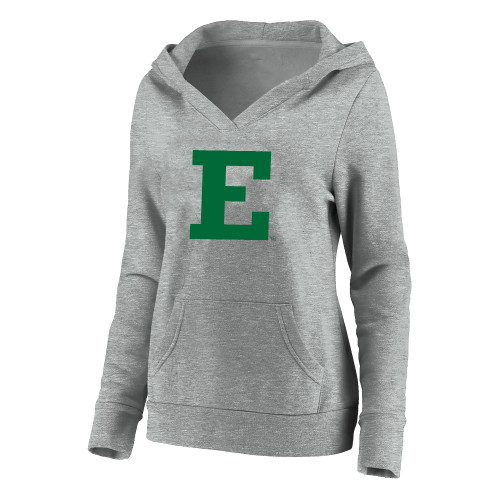  Womens Plus Heather Grey Hoodie - Eastern Michigan Athletic Mark