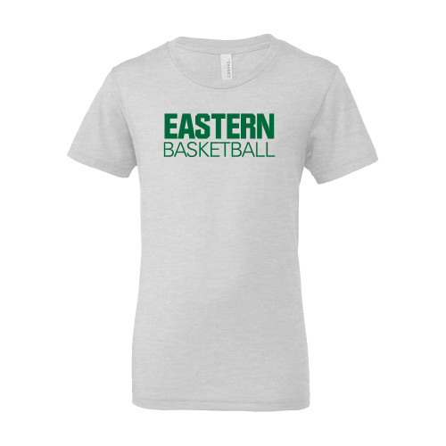  Bella + Canvas Youth Ash Grey Jersey T Shirt - Basketball - Eastern Michigan