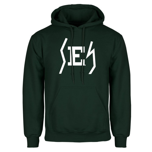  Dark Green Fleece Hood - Eastern Michigan Secondary Athletic Mark