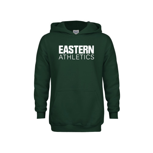  Youth Dark Green Fleece Hoodie - Athletics - Eastern Michigan