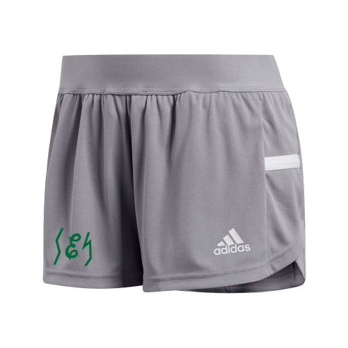  Adidas Womens Grey Split Short - Eastern Michigan Secondary Athletic Mark Script E
