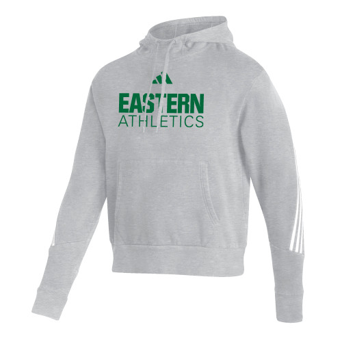  Adidas Medium Grey Heather Pullover Hood - Athletics - Eastern Michigan - Adidas