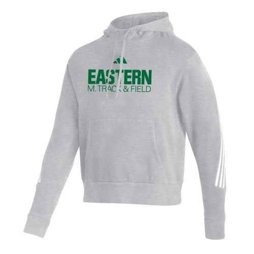  Adidas Medium Grey Heather Pullover Hood - Mens Track and Field - Eastern Michigan - Adidas