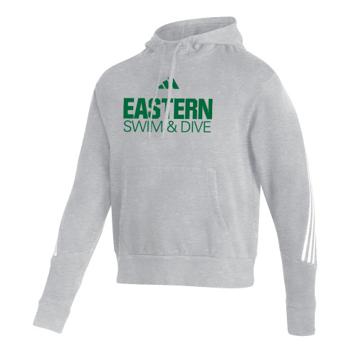  Adidas Medium Grey Heather Pullover Hood - Swim and Dive - Eastern Michigan - Adidas